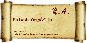 Maloch Angéla névjegykártya